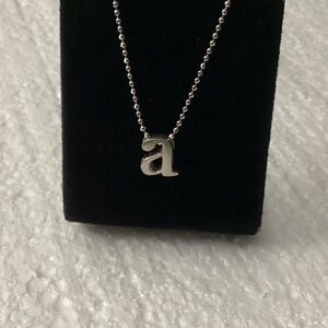Alex Woo Sterling Silver Little Letter 'a' Pendant Necklace